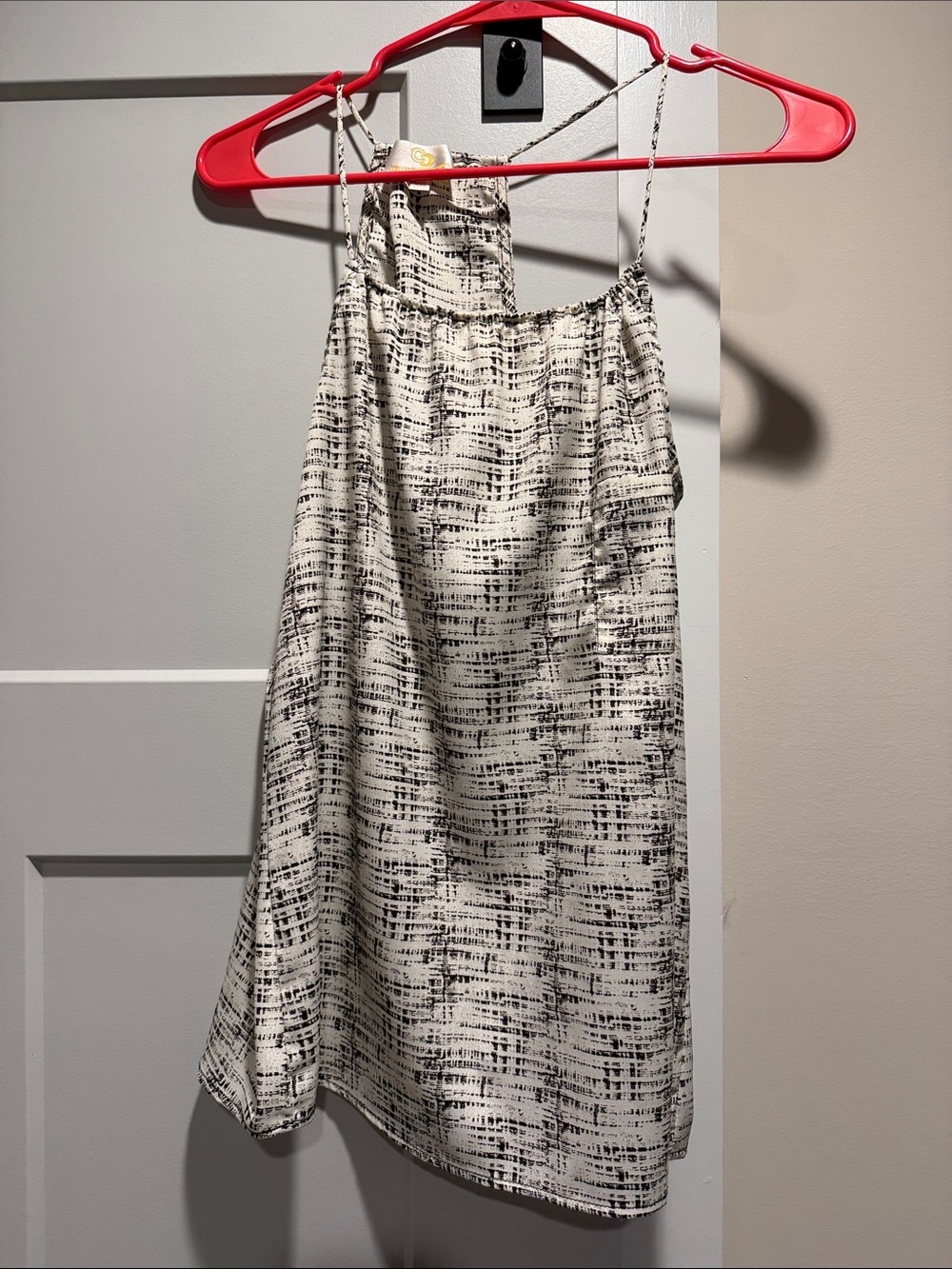 Black and White Pattern Spaghetti Strap tank